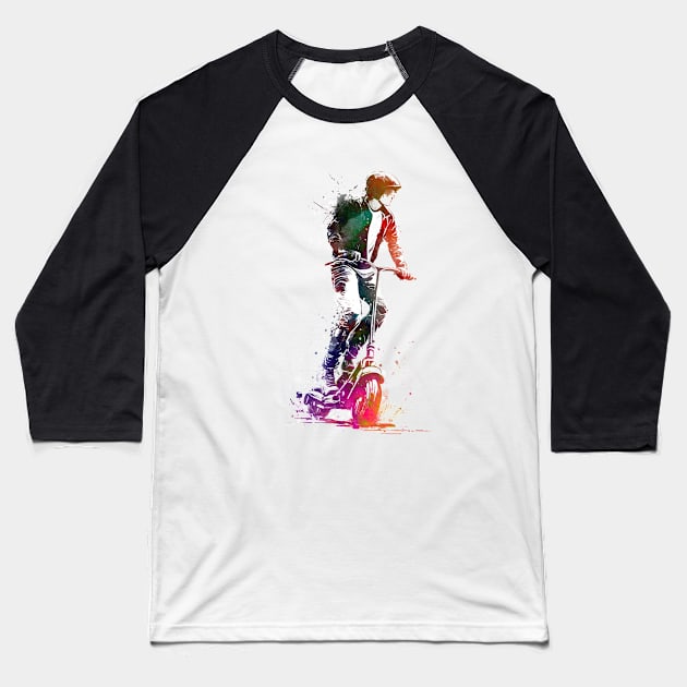 Electric scooter sport art Baseball T-Shirt by JBJart